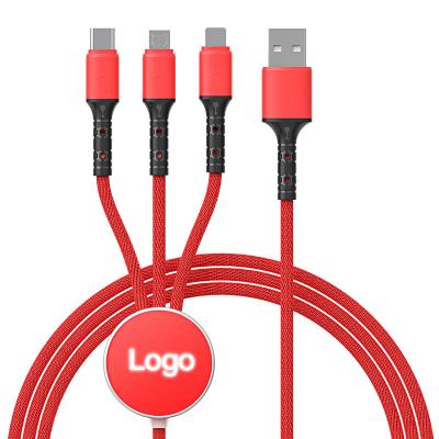 China Verde negro rojo de encargo de la longitud el 120cm USB del cable rápido de nylon de la carga en venta