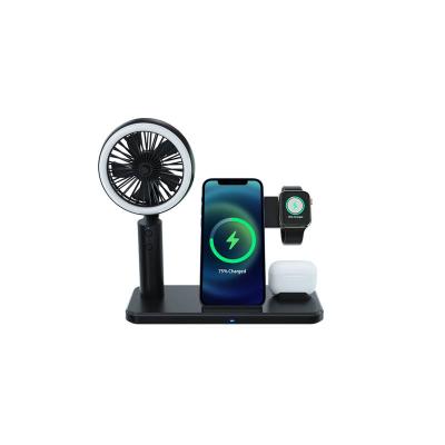 China drahtlose Aufladungsstation 3mm QI des dock-10W magnetisch mit Fan-Licht zu verkaufen