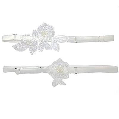 China Fashionable Wedding Decorations 2 Pieces Wedding Garters for Bride Floral Lace Garter Bridal Leg Stretch Prom Garter Set for Women for sale