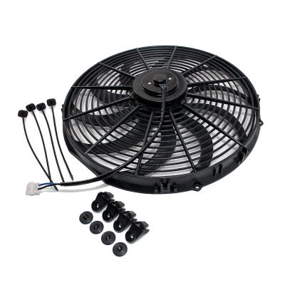 China 16 Inch 12V Universal Plastic Radiator Electric Fan for sale