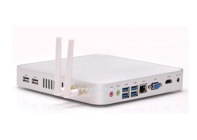 China PC fanless da caixa do cliente fino de Celeron 1037U mini com fonte de alimentação de DC de WIFI Bluetooth à venda