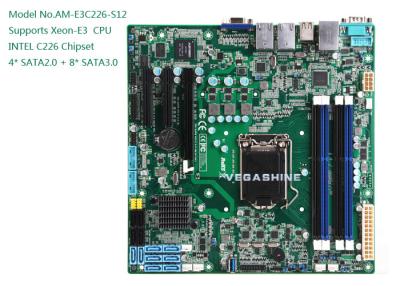 China INTEL C226 Chipset 2 LAN 3 USB3.0 Data Storage Server Mainboard for sale