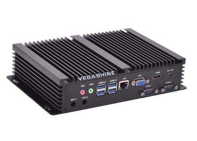 中国 アルミ合金産業埋め込まれたコンピュータ シャーシ i3-5005U の fanless 小型 PC 2 連続 RS232 COM 販売のため