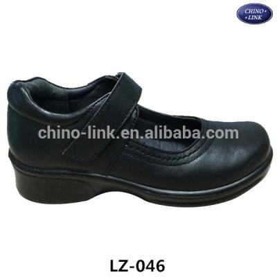 China Buckle Strap New Arrival Kids PU Material Teenage Black Girls School Shoes for sale