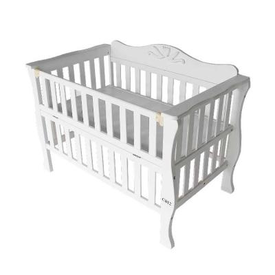 China Factory wholesale luxury small price wooden baby crib beautiful for sale