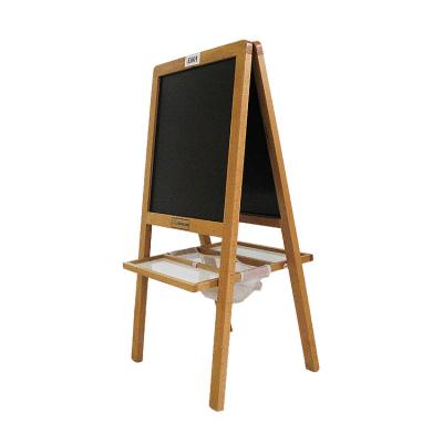 China Q001 Easel Kids Black Board White Board Beech Magnetic Double Sided Painting Easel for sale