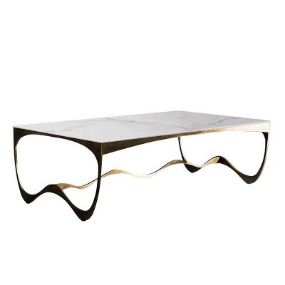 China Modern luxury creative metal frame low price furniture hotel coffee tables leisure design solid side table with a sense of design for sale