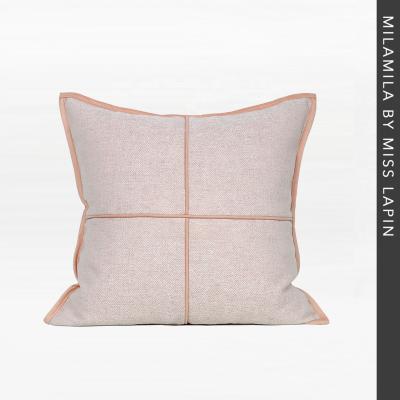 China Lovely Series Bedroom Decorative Girl Peach Pillow Cover 18x18 Square Pink Decorative Throw Cushion Cover for sale