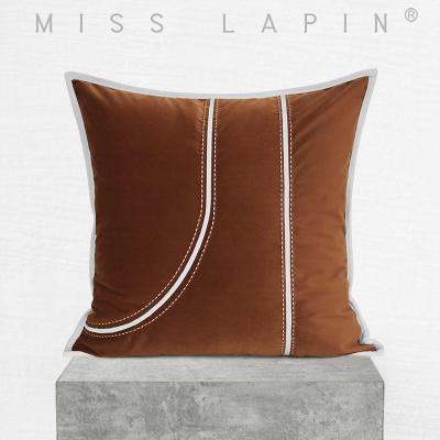 China Decorative Tile Shape of Miss Rabbit High End Sofa Velvet Cushion Cover Decorative Interior in Embroidered Design for sale