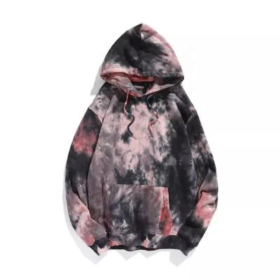 China Anti-wrinkle factory price sportswear tie-dye hoodie men's pattern 100% cotton pullover tie-dye hoodie men and women's hoodie for sale