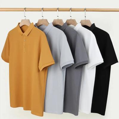 China 210gsm Anti-wrinkle Short Sleeve Plain Plus Size 100% Cotton Mens Polo Shirts for sale