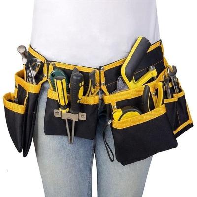 China Customized Multifuction Tool Bags Oxford Cloth Carpenter Tool Belt Heavy Duty Professional Work For Gardening Tool Organizer Waist Pockets Bag for sale