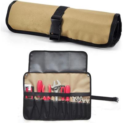 China Multifuction Tool Bag Custom Heavy Duty Polyester Roll Up Tool Bag For Electrician Hot Sale Foldable Tools Portable Storage Wrench Kit Belt Organizer for sale