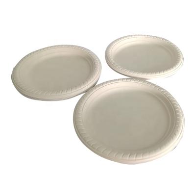 China Round Dinner Cornstarch Restaurant Dishes Based On Disposable Tableware Eco Friendly Biodegradable Bio for sale