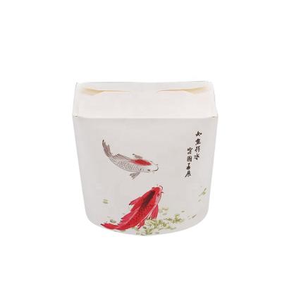 China Food Grade 360ml 500ml 750ml 1000ml Biodegradable Disposable Food Grade Chinese Style Art Printing Food Packet Bowl for sale