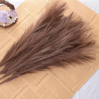 China Beautiful style the beautiful fake pampas grass style artificial flower the cream pink color for home decor and wedding decoration for sale