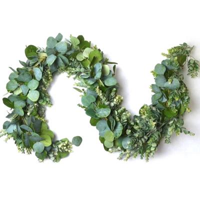 China New Style Fashion Wedding Decoration Hot Selling Artificial Apple Lovely Leaves Eucalyptus Garland for sale