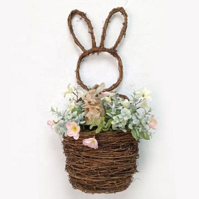 China Handmade & Custom Handmade & custom artificial easter flower new arrival decorative basket for easter day for sale