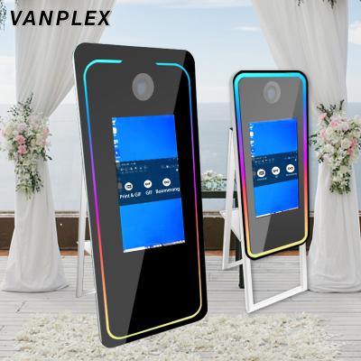 China Wholesale Selfie Photobooth Kiosk Machine Mirror Magic Photo Booth Mirror Gauge Wedding Portable Props for Events for sale