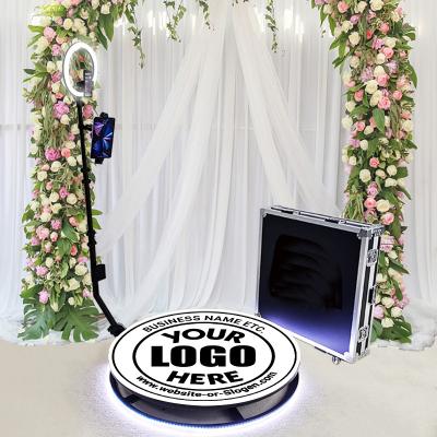 China Full Solid Stable Metal/Glass Free Props Video Rotating 360 Photo Booth Camera 360 Photo Booth Slow Motion Portable Party Event for sale