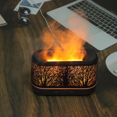 China Factory Customized Car Part Direct Selling Fire Flame Humidifier Aroma Diffuser Air Essential Oil Ultrasonic Humidifier for sale