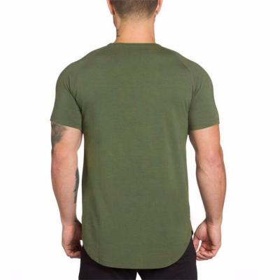 China Wholesale Men's Fitness Activewear Workout Sportswear Anti-Wrinkle T-shirt Men's Gym T-shirt Gym Quick Dry T-shirt Sleeve T-shirt for sale