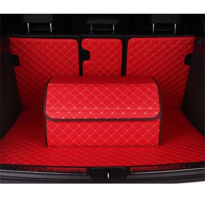 China Luxury Multifunctional Folding Folding Trunk Leather Organizer Storage Box Practical Box For Shop Tools Trunk Bag for sale