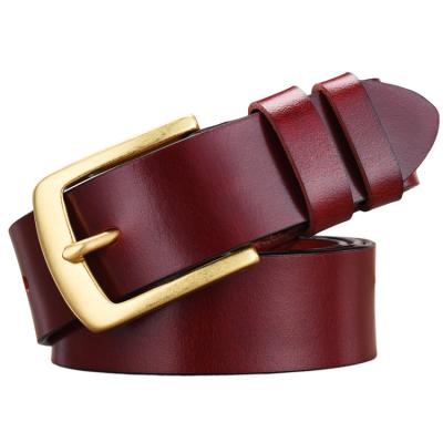 China Men's Top-grain Leather Business Casual Pants Belt Men's Belt Pin Buckle Cowhide Youth Fashion Pants Belt for sale