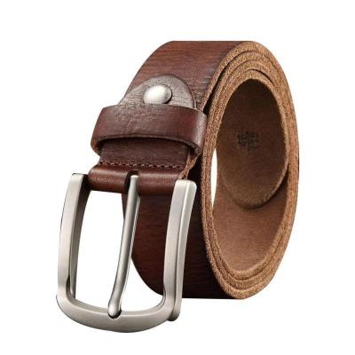 China Hand-painted men's leather belt pin buckle jeans belt first layer men's casual cowhide retro cowhide belt for sale