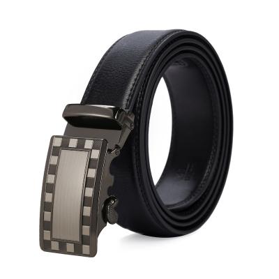 China New Popular Second-grain Leather Men's Automatic Buckle Leather Men's Belt Youth Business Fashion Casual Belt for sale