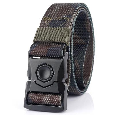 China Army Nylon Tactical Nylon Fan Belt Cloth Men's Military Belt Metal Buckle For Hunting Hiking Sports Woven Belt for sale