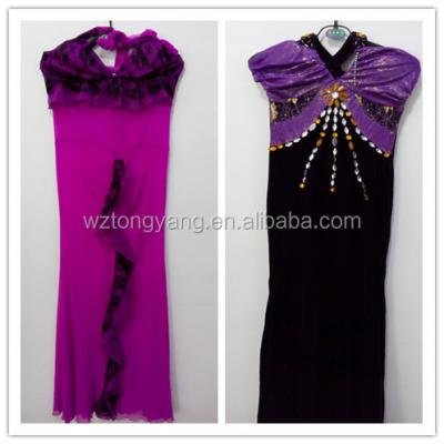 China Fashion and popular hot sale used Dubai clothing press clothing cheap evening dresses for sale