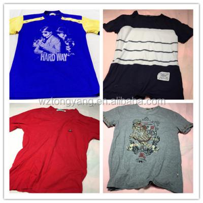 China Fashion and Popular Hot Selling Used Hong Kong Balls of Clothing Mixed Clothing for Sale Men's T Shirts OEM Service for sale