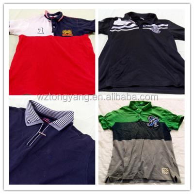 China Fashion And Popular Hot Sale Used Clothes Men Short Sleeve Polo Shirt Korea Used Clothing for sale