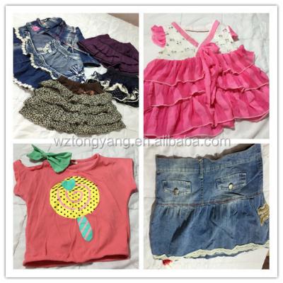 China Fashion and popular hot sale second-hand clothes in Europe kids skirt pretty used clothes for sale