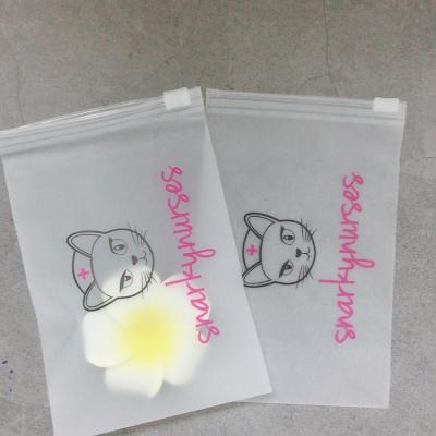 China Recyclable OEM Printing Ziplock Design Plastic Bag Packaging Frosted Plastic Zipper Bag for sale