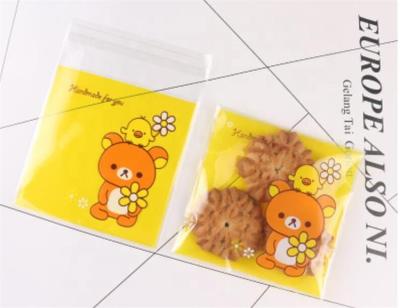 China BIODEGRADABLE clear printed plastic colorful opp bags, small self adhesive cookie bag for sale