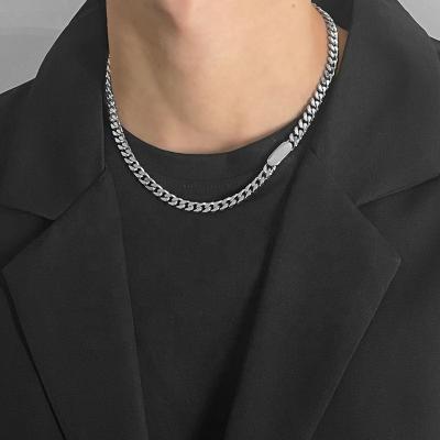 China Hiphop Fashion Hip Hop Jewelry Stainless Steel Cuban Link Hypoallergenic Chain Necklace for sale