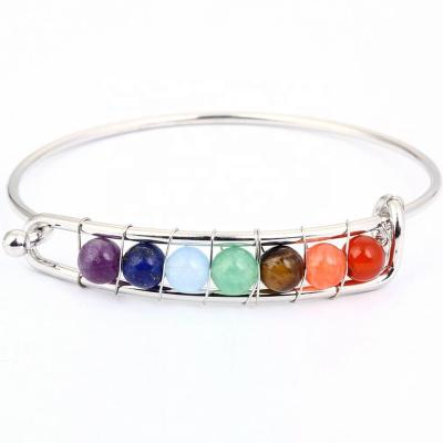 China TRENDY New Fashion Yoga Bracelet Bangle Chakra Energy Beads Natural Stone Bracelet for sale