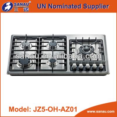 China Hotel 5 Burners Integrated Gas Stove JZ5-OH-AZ01 for sale