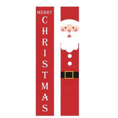 China Halloween Thanksgiving 150*25cm Christmas Door Curtain Couplet Three Piece Banner Flag Door Hanging Couplet for sale