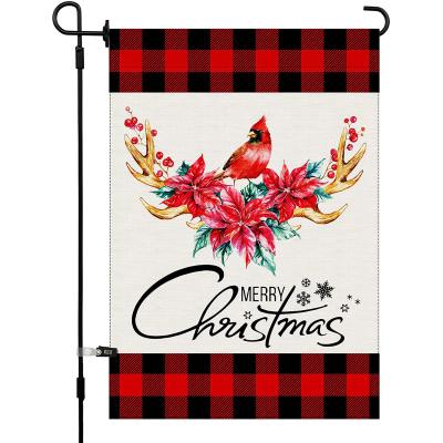 China Custom Christmas Yard Flag Polyester Winter Yard Seasonal Yard Flag Wholesale for sale