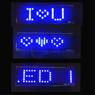 China Custom LED message display T-shirt blue light for sale