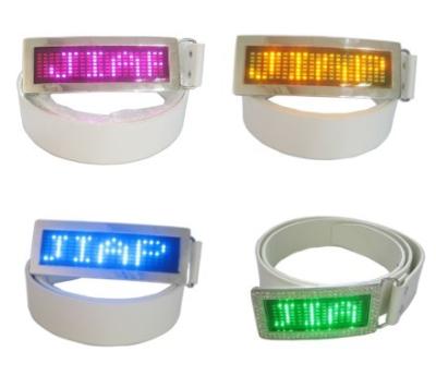 China Custom flashing led message display belt buckle for sale