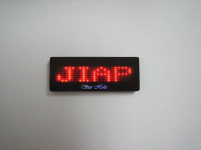 China Programmable Led display panel 7*21 dot matrix name tag for sale