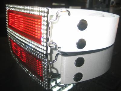 China 2015 digital programmable  Rhinestone Scrolling LED Belt Buckle for belt for sale