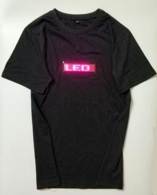 China small wholesale  LED display LED T-shirt  Programmable rolling message flashing LED T-shirt stores up to 6messages for sale