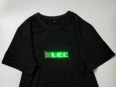 China wholesale  high quality custom led light t shirt  Programmable rolling message flashing LED T-shirt for Nightclub for sale