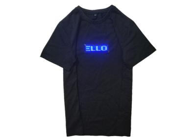 China hot sale custom light up LED T-shirt programmable rolling message led tshirt comfortable wearing flashing led tshirt for sale