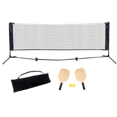 China Outdoor Sports Set 3M Pickleball Net Set Rack Pickleball Paddle High Quality Portable Folding Pickleball and Tennis Badminton Net Set for sale